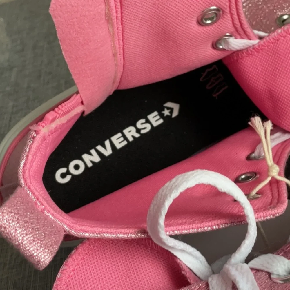 New Converse All Star Sparke Pink Platform High-Top Sneakers Junior 6/ Womens 8